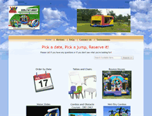 Tablet Screenshot of gonzalesbouncehouserentals.com